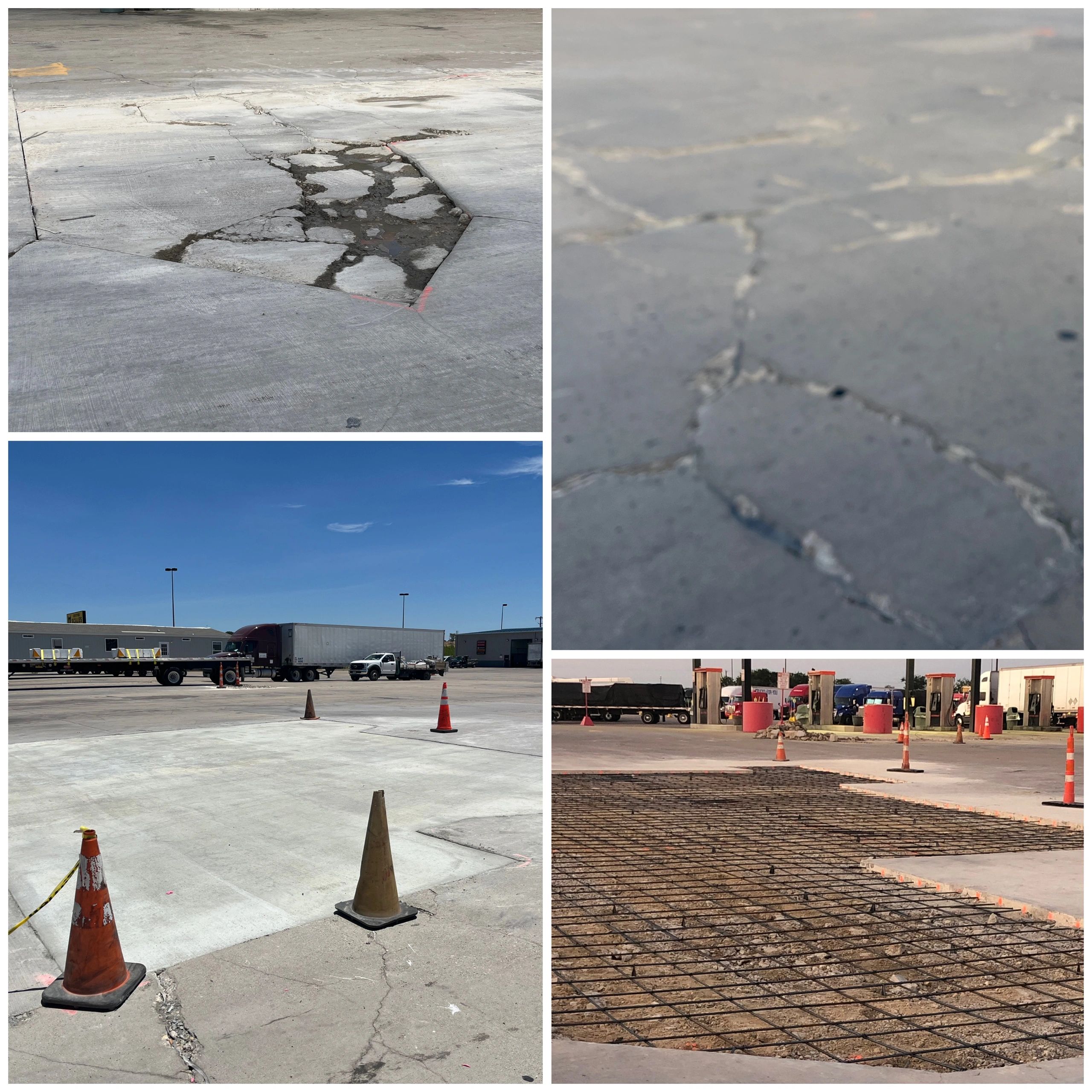 Concrete repair construction site