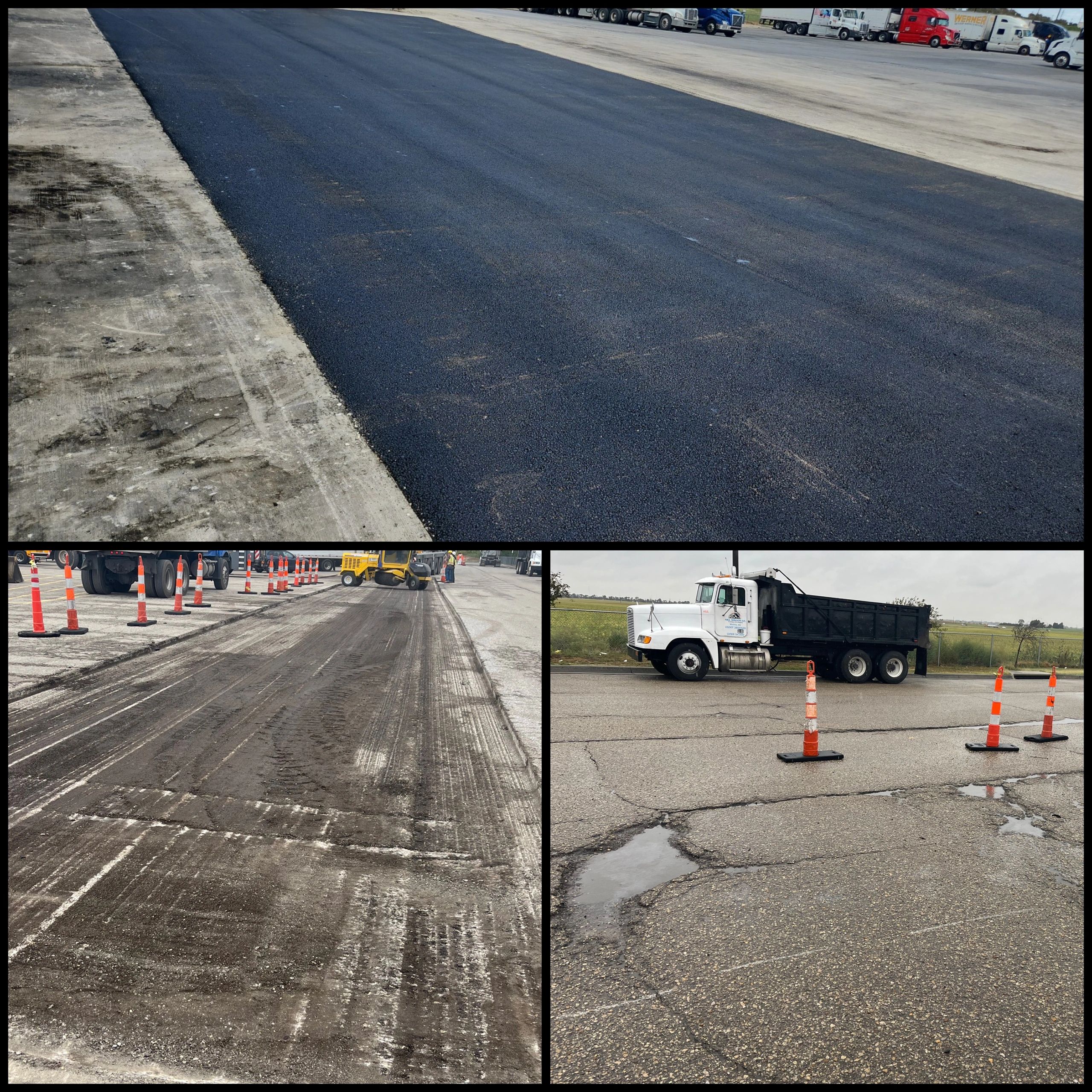Asphalt paving road construction